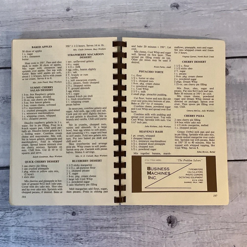 Pottawatomie‎ County Cookbook Oklahoma Extension Homemakers Council 1982 Recipes